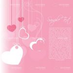 Pink Background with Hearts Pattern and Sample Text